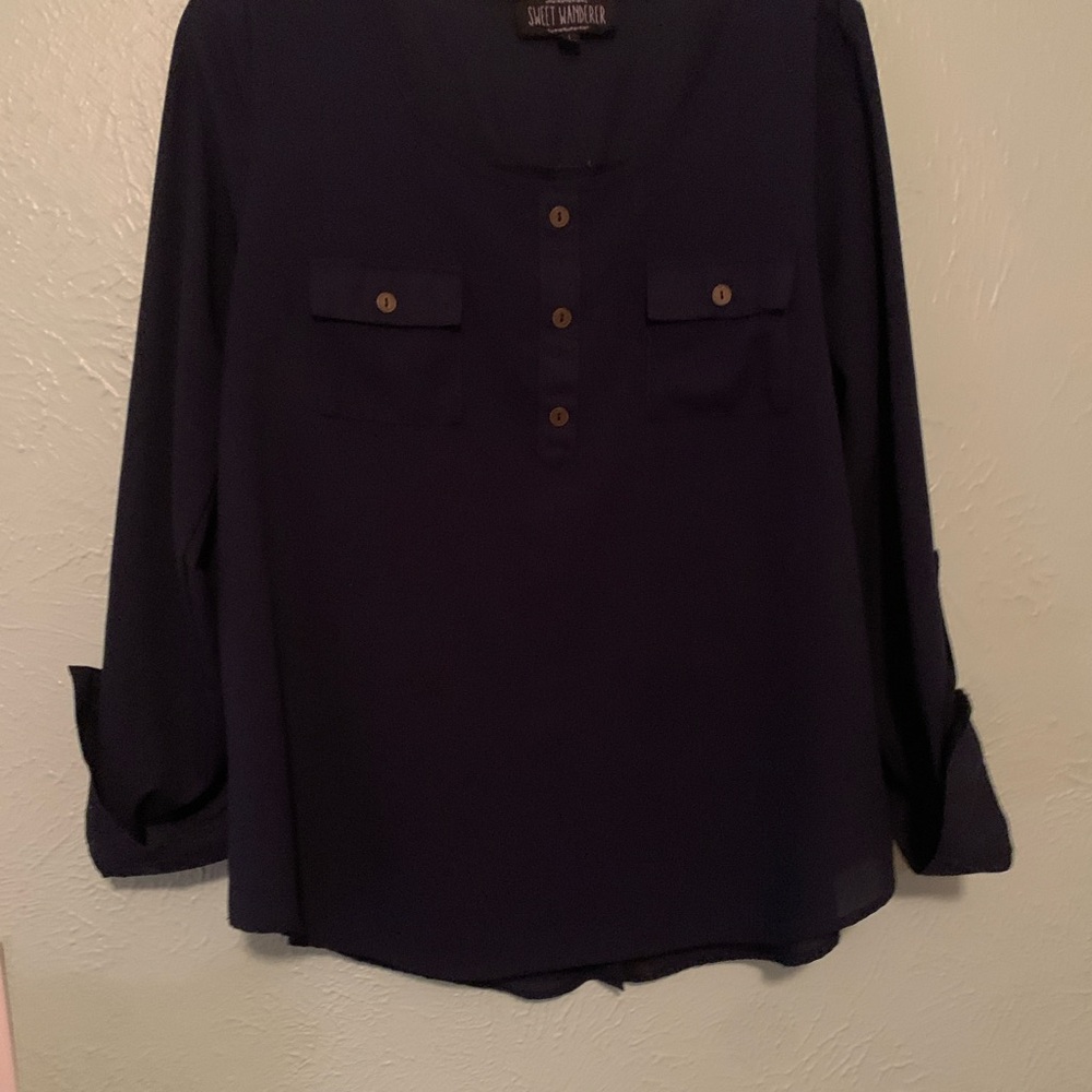 Navy Blue Women's Top